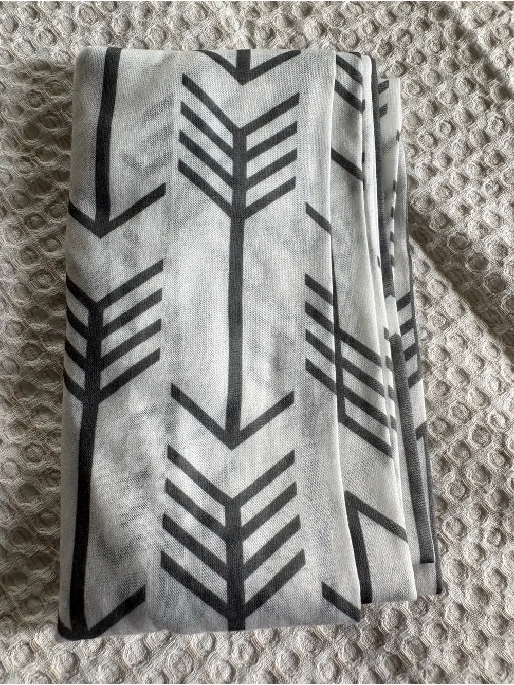 Neutral Arrow Print Infinity Scarf